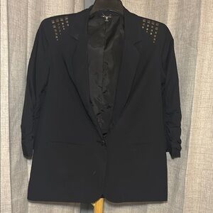 Black Studded Women's Blazer